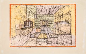 家々の空間、1921年。 作： Paul Klee
