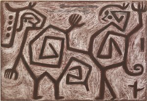 喧嘩デュエット、1938年。 作： Paul Klee