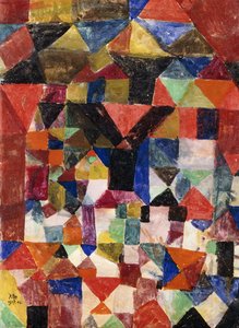 都市のような建物。 都市のような建設 作： Paul Klee