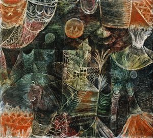 舞台風景; ビューネンランドシャフト 作： Paul Klee