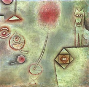 動物の小像のある静物。 動物小像のある静物 作： Paul Klee