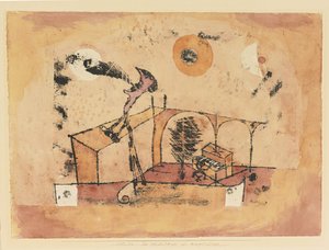コンサート歌手としての英雄的テノール、1922 作： Paul Klee
