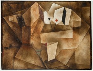 ケトルドラム オルガン (Die Paukernorgel) 1930 (板紙に油彩) 作： Paul Klee