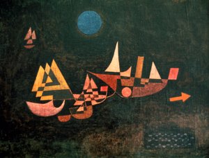 船は出ました、1927 作： Paul Klee