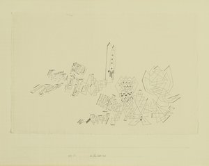 タワーは攻撃に耐える 作： Paul Klee