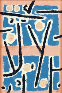 Sem título (Signs of Growth) 1937 (pasta colorida, têmpera e giz sobre papel)