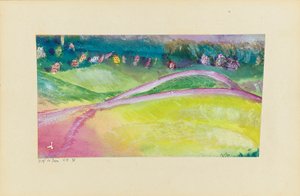ベルン近郊の村 作： Paul Klee