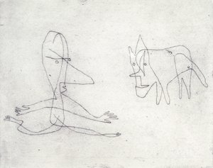 なぜ彼は走るのですか？ 作： Paul Klee