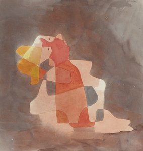 戻って傾いている女性、1929 作： Paul Klee