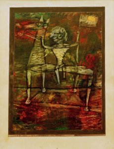 馬に乗ってドワーフヘラルド 作： Paul Klee