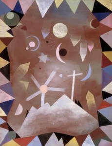山のレベルの上。 1917 作： Paul Klee