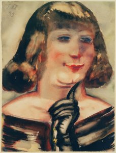 黒い手袋をはめた女性の肖像 作： Paul Kleinschmidt