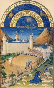 7月-ポワティエの城、15世紀、1939年。 作： Paul Limbourg