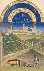 3 月 - リュジニャン城、15 世紀、1939 年 作： Paul Limbourg