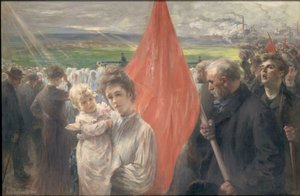 1908年、サントゥアンでのストライキ。 作： Paul Louis Delance