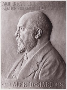 アルフレッド・ジャード（1846-1908）動物学者、肖像（リトグラフ 作： Paul Marie Louis Pierre Richer