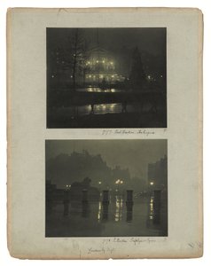 London by Gaslight, 1896年頃（グリーントーンのカーボンプリント） 作： Paul Martin