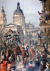 1894年3月21日、ブダペストのラホスコスースの葬儀。 作： Paul Merwart