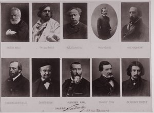 ポール・ナダールによる10枚のポートレイト（モノクロ写真 作： Paul Nadar