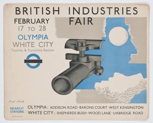 英国産業博覧会を宣伝するロンドン地下鉄のポスター