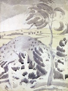 丘と木 作： Paul Nash