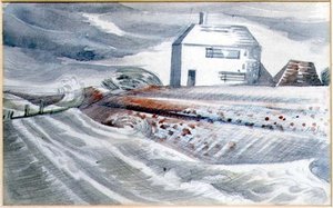 ハウス・バイ・ザ・シー、ディムチャーチ、ケント 作： Paul Nash