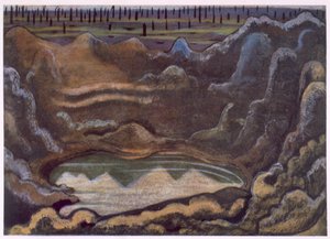 The Caterpillar Crater, from British Artists at the Front, Continuing of The Western Front, Part Three, ポール・ナッシュ 作： Paul Nash