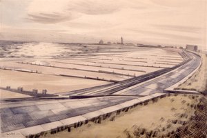 ケント州ディムチャーチ、ザ・ショア 作： Paul Nash