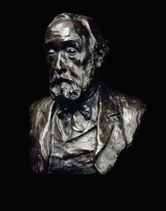 エドガー・ドガ（1834-1917）の肖像 1907年 （ブロンズ、ダークブラウン・パティナ 作： Paul Paulin