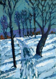 雪、2015、（紙にアクリル） 作： Paul Powis