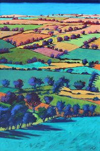 テム渓谷の夏 I （アクリル、ボード 作： Paul Powis