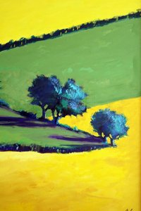 シロガネモチのアップ 9 （アクリル、ボード 作： Paul Powis