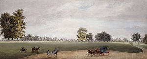 ルートンの公園の馬車がライダーとフリスキングの子馬に出会い、 作： Paul Sandby