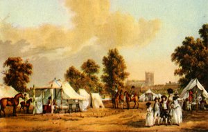 「ゴードン暴動中のセントジェームズ公園の軍事キャンプ、1780」、c1783、1944。 作： Paul Sandby
