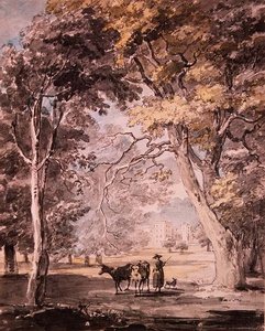 ウィンザー・グレート・パークのミルクメイド（1765-70年頃 作： Paul Sandby