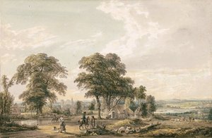 ロチェスターとメドウェイに近づく 作： Paul Sandby