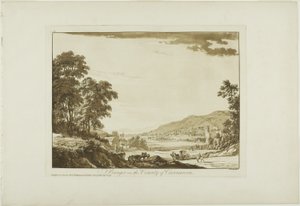 カナーヴォン郡のバンゴー 作： Paul Sandby