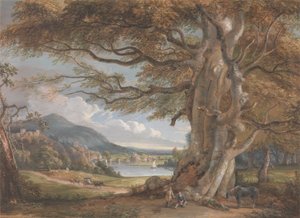 ブリッジノース（紙にボディカラー、水彩、チョーク、グラファイト） 作： Paul Sandby