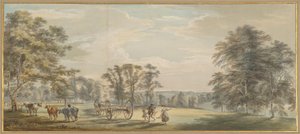 ルートン公園の夜明け 作： Paul Sandby