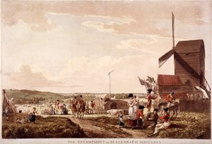 ブラックヒース、グリニッジ、ロンドン、1780 年の野営地。