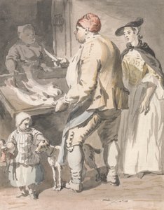 ロンドン・クライズ: 魚屋 作： Paul Sandby