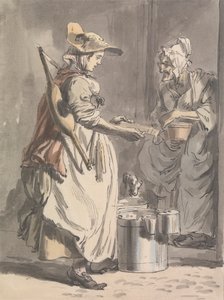 ロンドン・クライズ: ミルクメイド 作： Paul Sandby