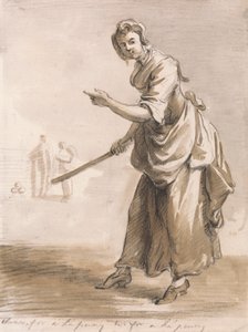 London Cries: 半ペニーを投げる 作： Paul Sandby