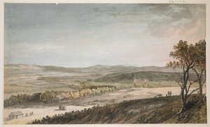 Nithsdale、Drumlanrig、c.1751（紙に鉛筆でペン、ウォッシュ、水彩）