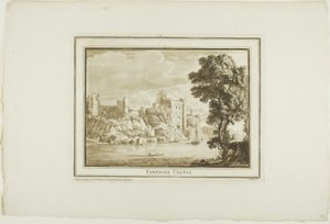 ペンブローク城、「アクアティンタの 12 の景色」より 作： Paul Sandby