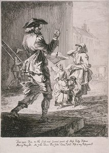 大道芸人、ロンドンの叫び、1760 作： Paul Sandby