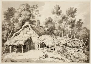 茅葺きコテージ 作： Paul Sandby