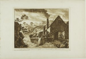 Merioneth Shire の Dolgelli と Barmouth の間の Iron Forge 作： Paul Sandby