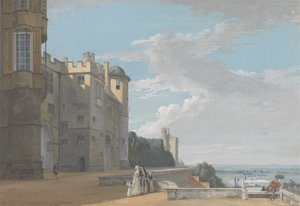 ノース テラス、ウィンザー城、西を望む 作： Paul Sandby