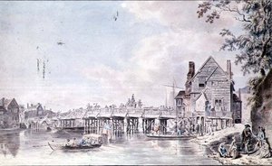 ウィンザーの古い橋 作： Paul Sandby